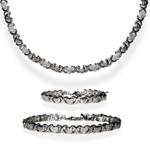I Love You Like XO - Necklace + Bracelet + Anklet Set