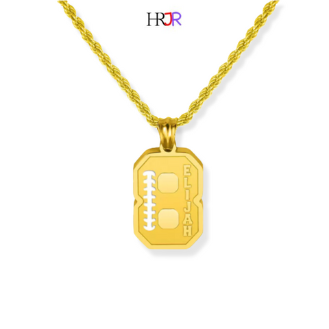 HR Junior: Personalized Football Number Necklace