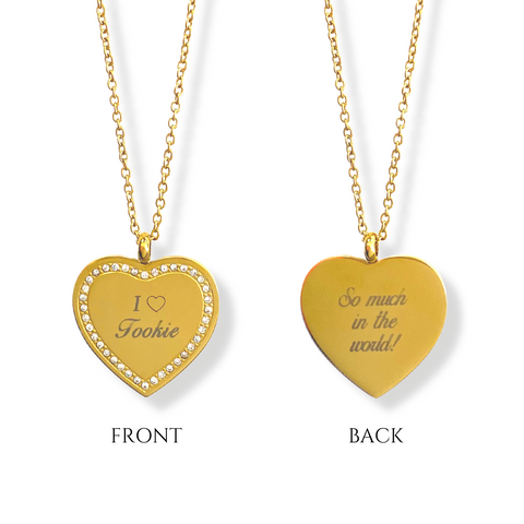 Engravable Heart Memory Pendant