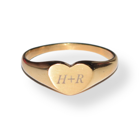 Engravable Heart Ring