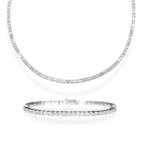 Tennis Chain Silver Gift Set