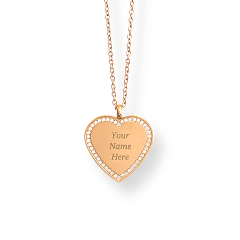 Engravable Heart Memory Pendant