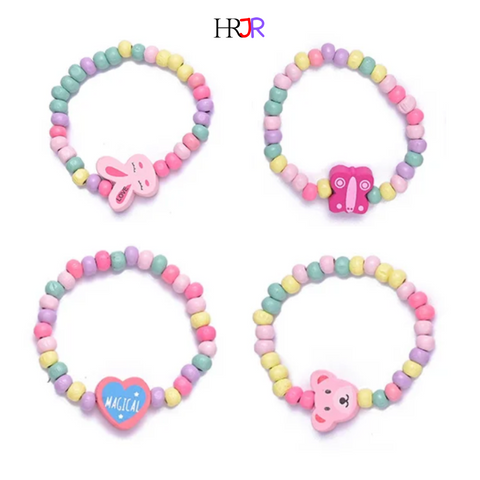 HR Junior: Wooden Beaded Bracelet 4-Pack