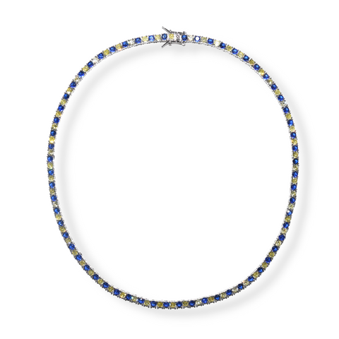 Blue + Yellow Tennis Chain