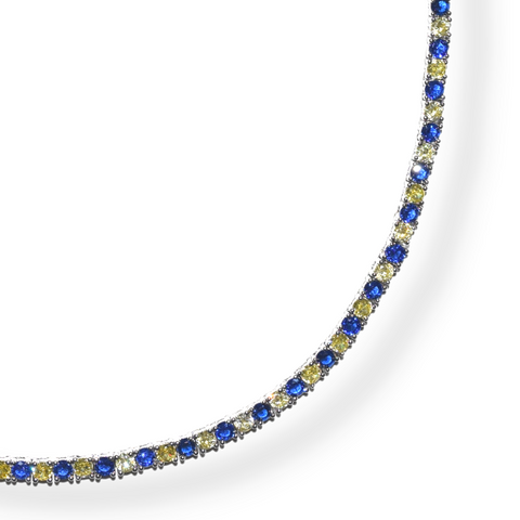 Blue + Yellow Tennis Chain