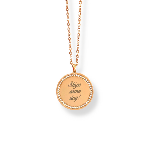 Engravable Round Memory Pendant