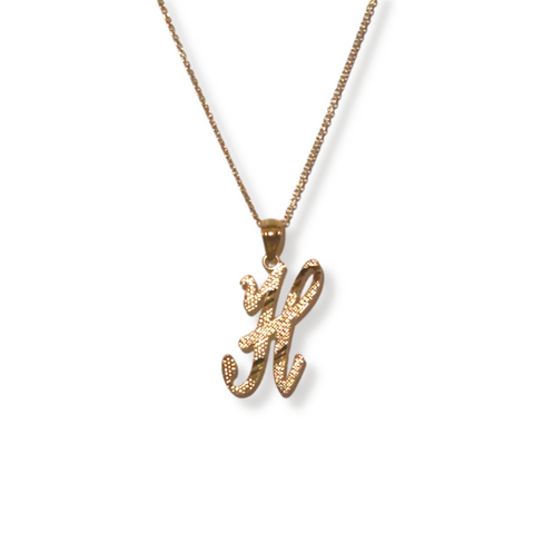 10k Solid Gold Cursive Initial