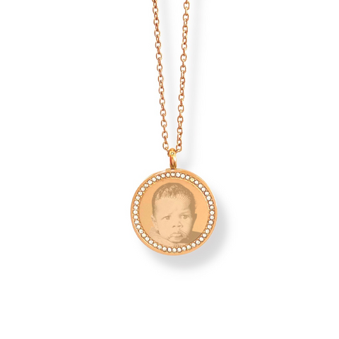 Engravable Round Memory Pendant