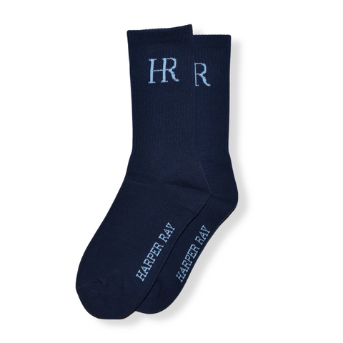 Harper Ray Monogram Crew Sock