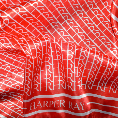 Harper Ray Monogram Satin Scarf