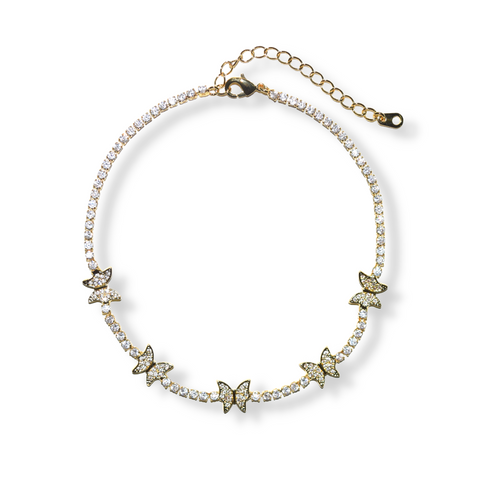 Butterfly Crystal Anklet