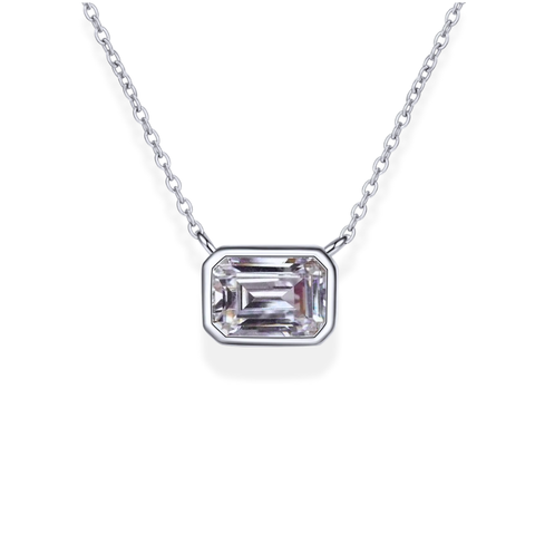 Moissanite Emerald Cut Pendant