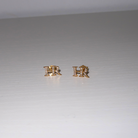 Harper Ray Monogram Post Earring